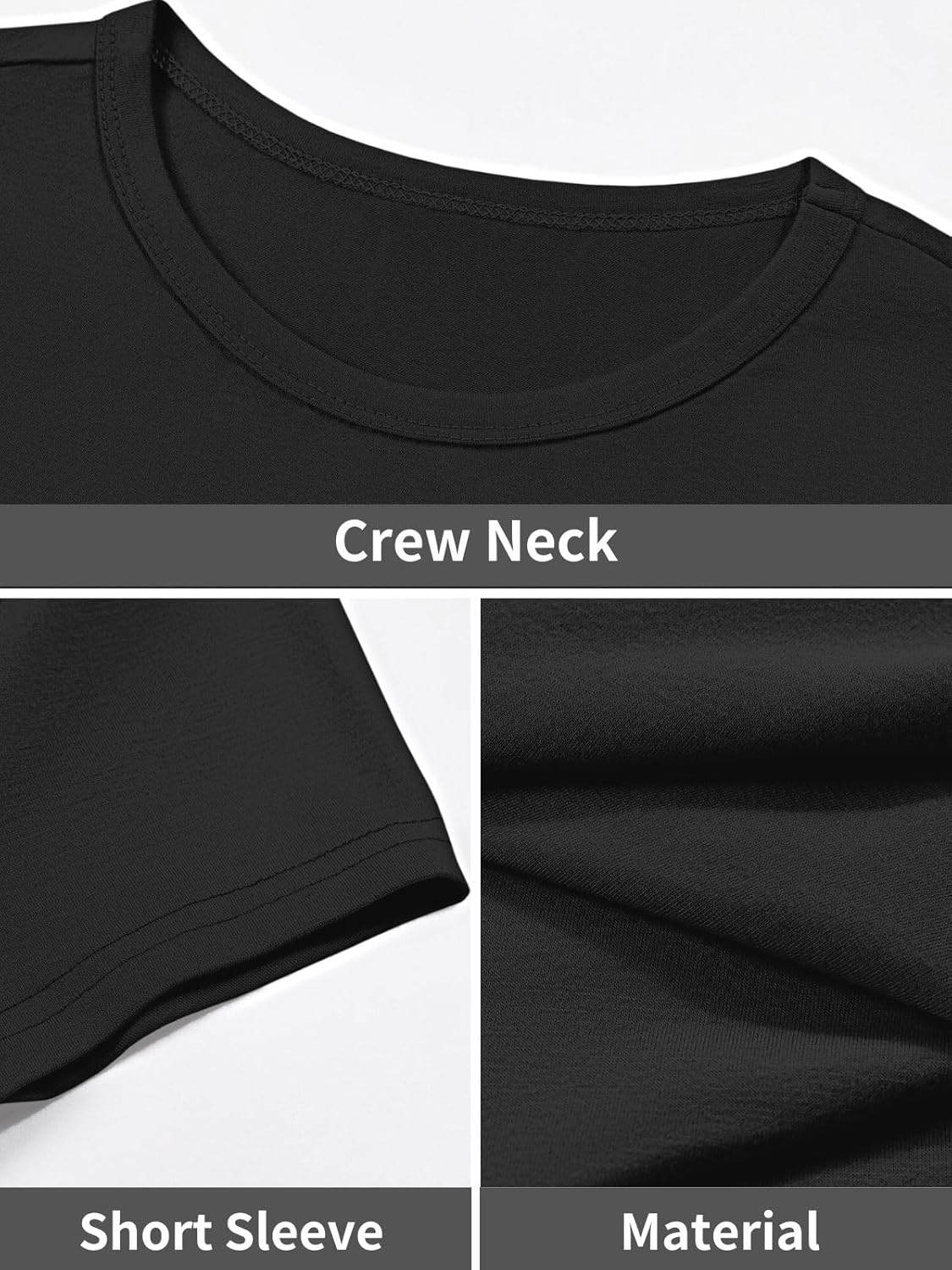 Wenrine Women's Short Sleeve T-Shirt Dress Summer Crew Neck Basic Solid Casual Long Midi Dresses